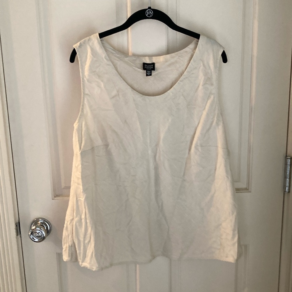 Eileen Fisher Woman 1X Linen Shell Ecru